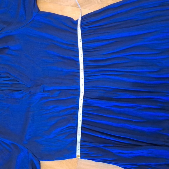 Banana Republic Blue Tiered Long Sleeve Maxi Dress Size Medium - Picture 15 of 16